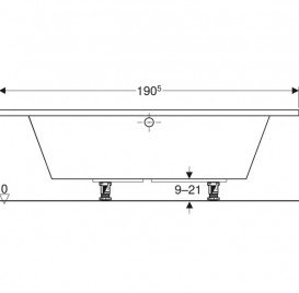 Ванна акриловая Geberit Selnova угловая 135x135 с ножками белый 554.287.01.1