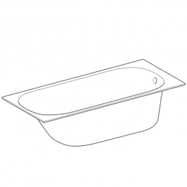 Ванна акриловая Geberit Soana Slim rim 160х70 с ножками белый 554.001.01.1