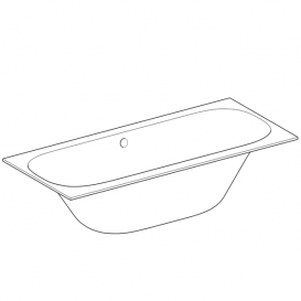 Ванна акриловая Geberit Soana Slim rim  Duo 180х80 с ножками белый 554.004.01.1