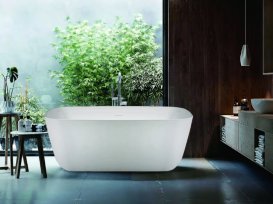 Ванна акриловая Hatria ВТ 03 170x78 см с инсталляцией белый матовый 00Y8AH25