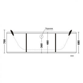 Ванна акрилова Iris 150х150х70 см з гідромасажем та аеромасажем білий TLP-667