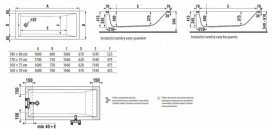 Ванна акриловая Jika Cubito 170х70 см прямоугольная белый H2244200000001