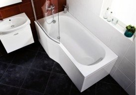 Ванна акриловая Jika Tigo 160х80 см асимметричная под панель левая H2232100000001