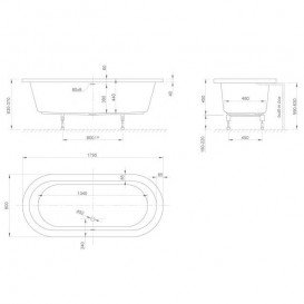 Ванна акриловая Knief Cool Fit 180x80 см белый глянцевый 0400082