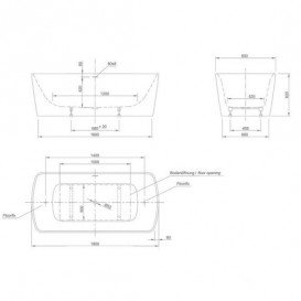 Ванна акрилова Knief Cosy окремостояча 180x85 см білий 0100-279