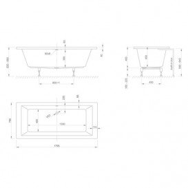 Ванна акрилова Knief Culture Fit 180x80 см білий глянцевий 040006806