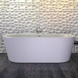 Ванна акриловая Knief Hot 180x80 см с щелевым переливом белый глянцевый 0100272+010009106S