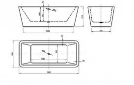 Ванна акриловая Knief Mood 180x80 см отдельностоящая белый 0100-085