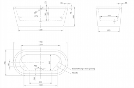 Ванна акриловая Knief Neo 170x80 см белый матовый 0100-276