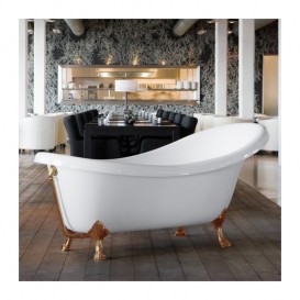 Ванна акрилова Knief Victorian 174,5x83 см білий глянцевий ніжки бронза 010006110+010009110