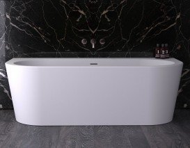 Ванна акриловая Knief Wall 180x80 см пристенная белый 0100-277