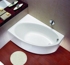 Ванна акрилова Koło Elipso 160x100 см асиметрична права білий XWA0661000
