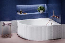 Ванна акрилова Koło Elipso 160x100 см асиметрична права білий XWA0661000