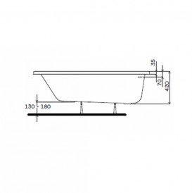 Ванна акрилова Kolo Supero асиметрична 145х85 см ліва білий 5534000