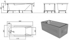 Ванна акрилова Kolpa-san Armida 180x80 см біла 740490