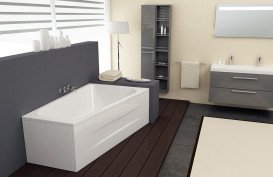 Ванна акрилова Kolpa San Beatrice-L 170х110 см/О з комбінованою (повітря+вода) масажною системою та панеллю білий 590890