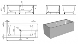 Ванна акрилова Kolpa-san Bell 180х90 см білий 961765
