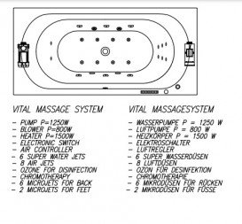 Ванна акриловая Kolpa San Betty 200х90 см/О с массажной системой VITAL+MIKRO и панелью белый 513690