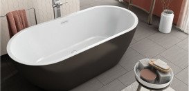 Ванна акриловая Kolpa San Dalia-FS 170x80 см отдельно стоящая белый/черный 561760