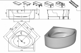 Ванна акриловая Kolpa San Dolores 140x140 см угловая белый 565280
