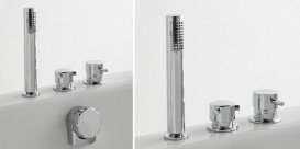 Ванна акриловая Kolpa San Gaia 160х160 см гидромассажная со встроенным смесителем Geyser и панелью белый 513920