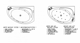 Ванна акрилова Kolpa San Libretto-D 170х110 см/О з комбінованою (повітря+вода) масажною системою та панеллю білий 927520