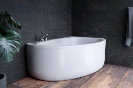 Ванна акриловая Kolpa San Libretto-L 160х100 см/О левая с системой водного массажа+MIKRO и панелью белый 927360