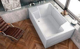 Ванна акриловая Kolpa San Nabucco 190х120 см/О с системой водного массажа и панелью белый 794780