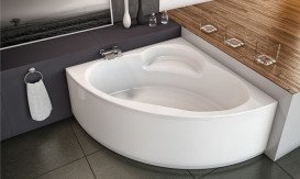 Ванна акрилова Kolpa San Royal 130х130 см/О із системою водного масажу та панеллю білий 908510