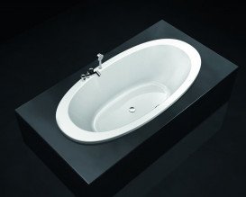 Ванна акрилова Laufen IL Bagno Alessi One 203х102 см вбудована білий H2439700000001