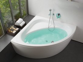 Ванна акрилова Laufen Solutions 150х150 см кутова з панеллю з LED-освітленням білий H2445070006151