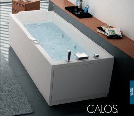 Ванна акрилова Novellini Calos 170x75 см прямокутна білий CA1117075A