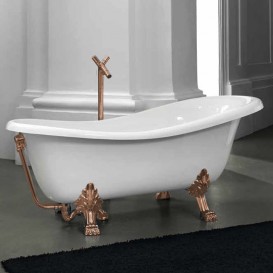 Ванна акрилова окремостояча ArtCeram Hermitage 170х80 см білий / бронза HEW001 72