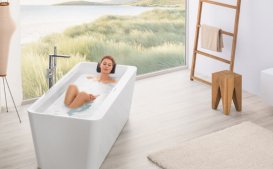 Ванна акрилова окремостояча Villeroy & Boch колекції Squaro Edge 12 180x80 біла UBQ180SQE7PDV-01