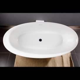 Ванна акрилова окремостояча Volle 170х82 з лицьовою панеллю і сифоном cliсk-claсk біла 12-22-810