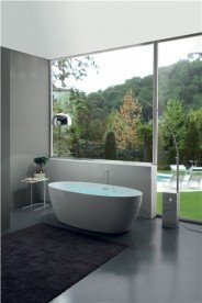 Ванна акриловая овальная Kerasan Flo свободностоящая 170х82 белая 742901