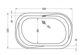 Ванна акриловая овальная Kolpa-San Adam & Eva-FS 190x120 белый 561130