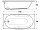 Ванна акрилова прямокутна Jika колекція Lyra 170х75х41 H2328390000001