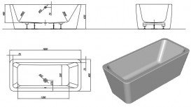 Ванна акриловая прямоугольная Kolpa-San Eroica-FS 180x80 см белый 570740