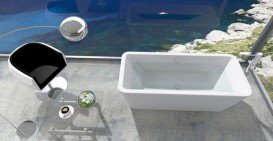 Ванна акриловая прямоугольная PoolSpa коллекция Allure 180х80 с донным клапаном и слив-переливом белый PWKPN10ZP0C0000