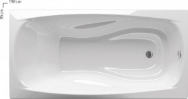 Ванна акрилова прямокутна Ravak XXL 190x95 N біла CA91000000