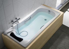 Ванна акриловая прямоугольная Roca BeCool 190х90 с ручками белая A248014001