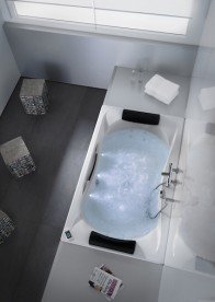 Ванна акрилова прямокутна Roca BeCool 180х90 з ручками і випускним комплектом біла A248013001