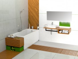 Ванна акрилова прямокутна Roca Linea 150x70 см з ніжками білий A24T010000