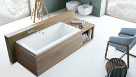 Ванна акрилова Radaway Aridea 190x90 см пристінна білий WA1-24-190x090US
