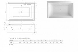 Ванна акрилова Radaway Itea Lux 190x120 см з ніжками білий WA1-29-190x120US