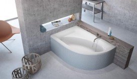 Ванна акриловая Radaway Mistra 170х110 см левая с ножками белый WA1-07-170x110LS