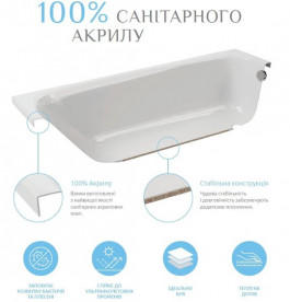 Ванна акриловая Radaway Naxia 170x110 см угловая левая белый WA1-33-170x110LS