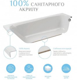 Ванна акриловая Radaway Naxia 170x110 см угловая левая белый WA1-33-170x110LS