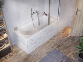 Ванна акриловая Ravak Flow 160x75 см белый XC00100114